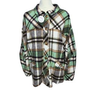 Hi-Lo Plaid Shacket